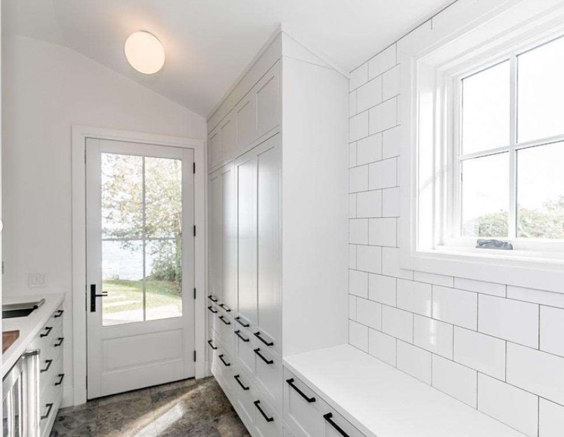 Custom mudroom with built-in storage