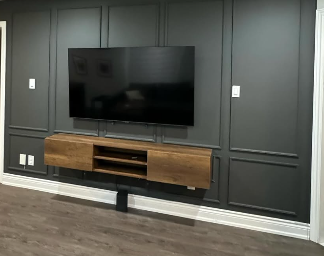 After renovation - accent wall